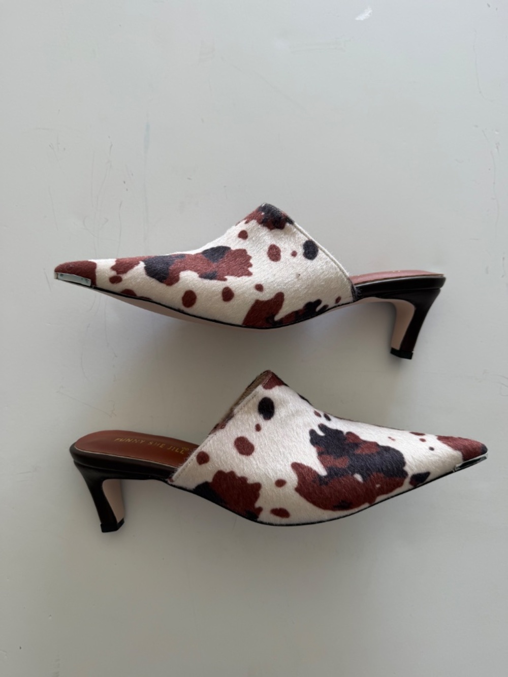 Funny She Jill Calf Hair Mules Size 8